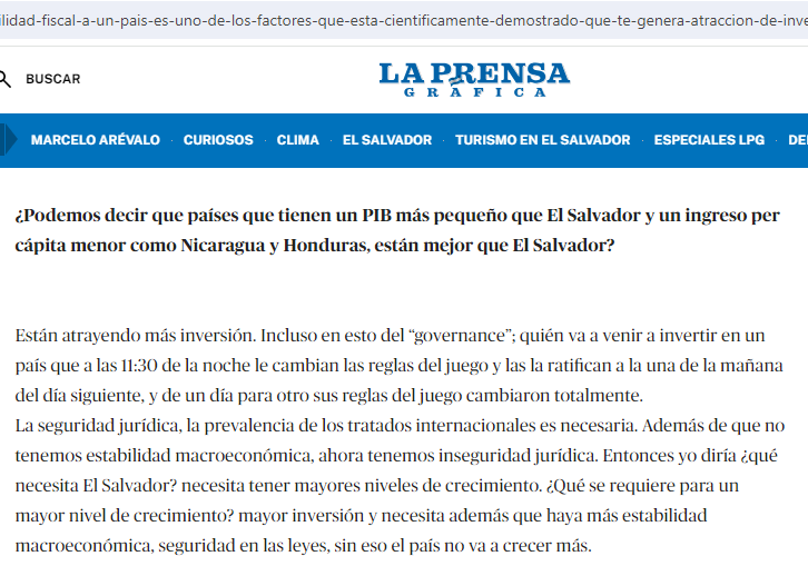 OBRodr's tweet image. El Salvador -#Macroeconomía

En la gestión económica siempre es bueno compararse con lo vecinos.

Este extracto de la entrevista a Mauricio Choussy  resume muy bien el pasaje.

Si se entiende como funcionan las economías, la receta es fácil de comprender.
laprensagrafica.com/economia/ENTRE…