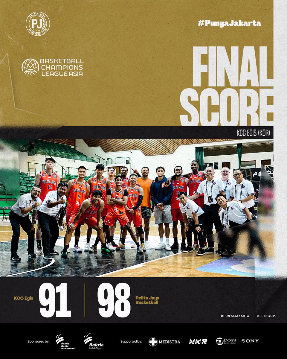Today's W marks the end of our BCL Asia journey, but Pelita Jaya's legacy of determination and pride lives on. 

Thank you for all the support, PJ Holic and all Indonesia basketball fans! 🧡 🇮🇩