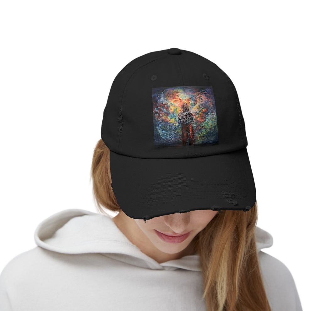GrandBoho's tweet photo. Step into the world of Entangled Thoughts and make a bold statement with this uniquely designed distressed cap.

 Perfect for those who appreciate both style and substance.

#fashion #style #boho #cap #hat https://t.co/cctPn5IRAq