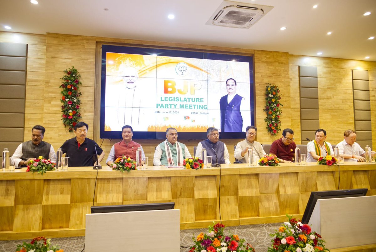 KirenRijiju's tweet photo. Heartfelt congratulations to Shri @PemaKhanduBJP ji on being unanimously elected as the Legislature Party leader of @BJP4Arunachal!  Your unwavering dedication & visionary leadership continue to inspire.
Looking forward to seeing Arunachal Pradesh reach new heights under your guidance.
Proud to stand beside you in this journey!