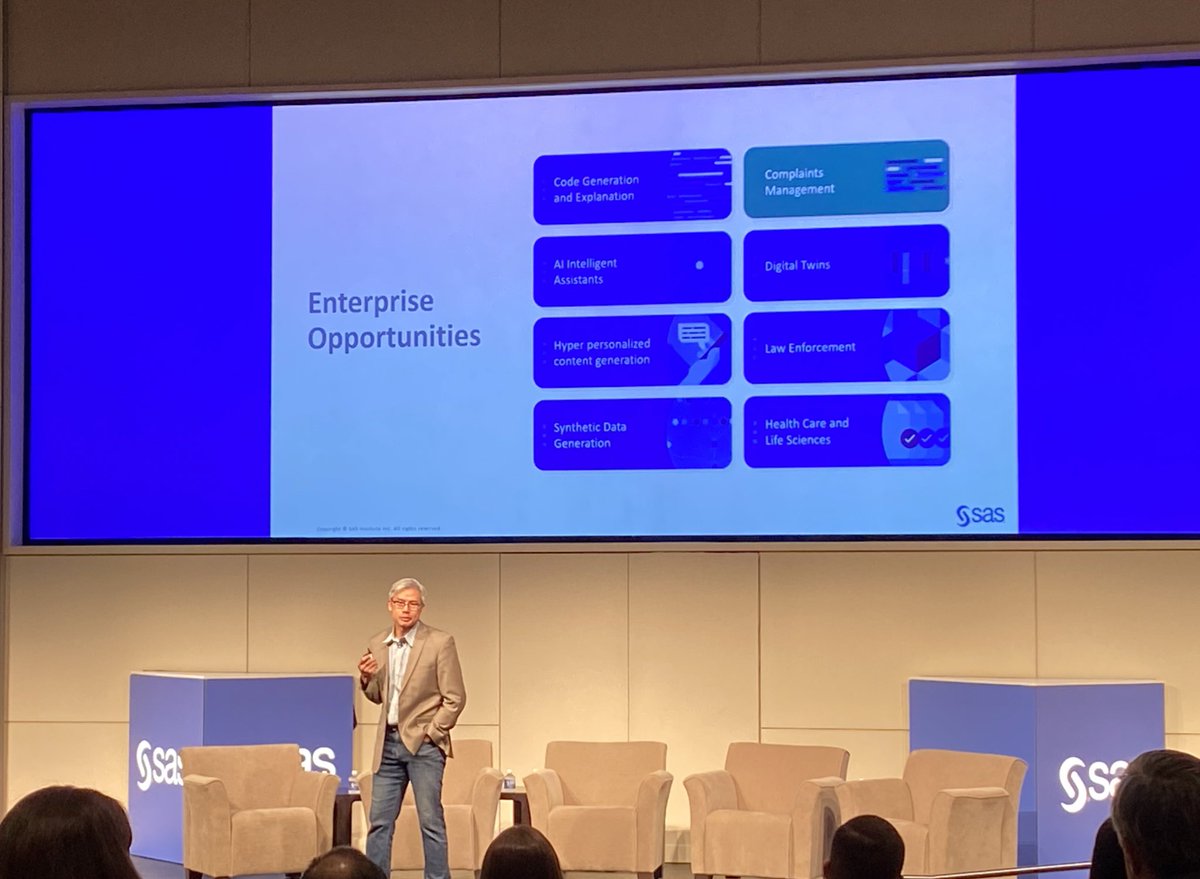 mnemecek's tweet photo. At #iotslam at @SASsoftware world HQ, listening to @isahhsieh of SAS giving a great overview of #GenAI. https://t.co/09x48baR2U