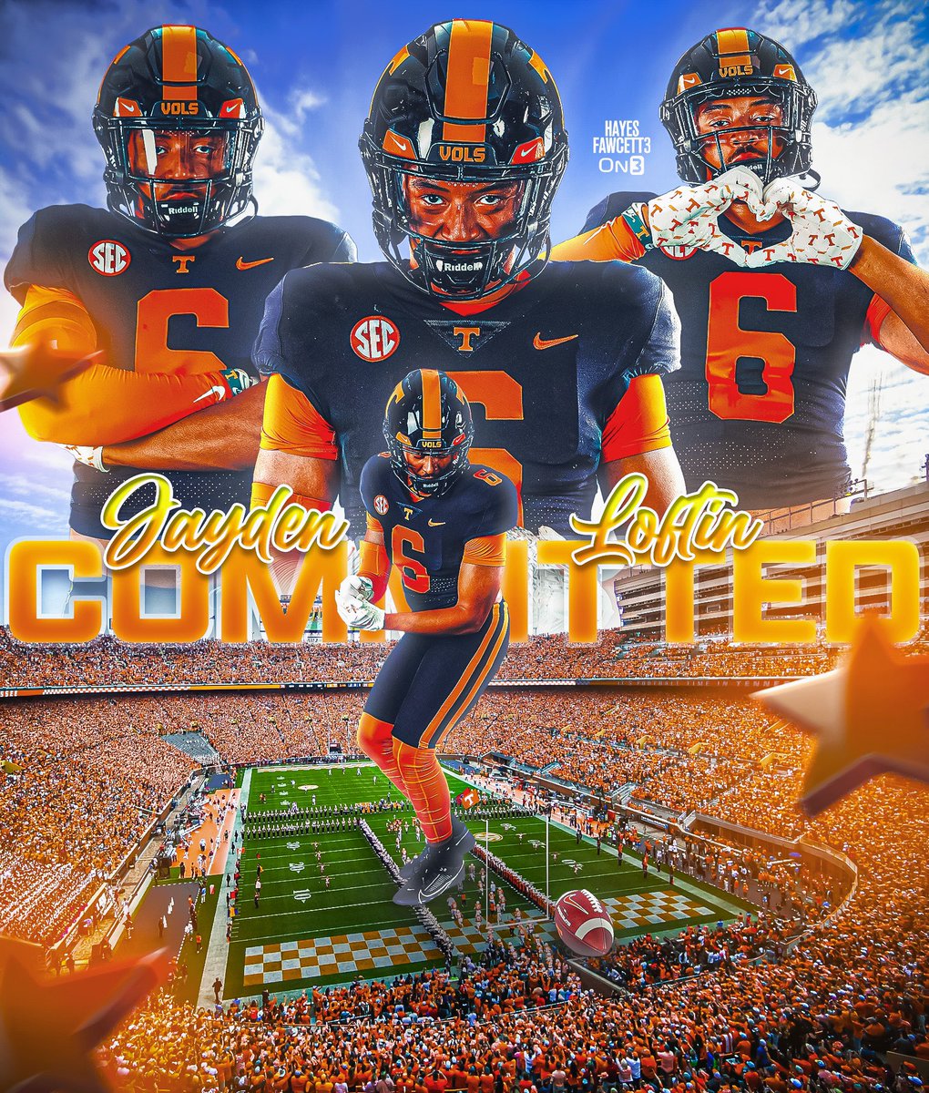 BREAKING: Class of 2025 EDGE Jayden Loftin has Committed to Tennessee, he tells me for @on3recruits

The 6’4 250 EDGE from Somerville, NJ chose the Vols over Syracuse, Wisconsin, &amp; Penn State

“Vol Nation… I’m home🫶”

on3.com/db/jayden-loft…