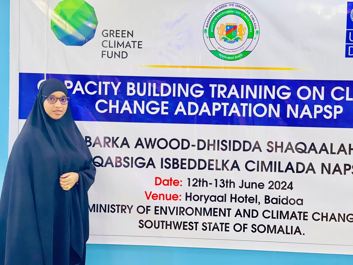 SOGPA2's tweet photo. @SOGPA2 members in Baidoa participated capacity building training on climate change adaptation plans organized by @Climate42101 and @UNDPSomalia . Our team led by @aynimohamed392 have contributed their knowledge and the work they have been doing for the community on this matter. https://t.co/tykeqpINue