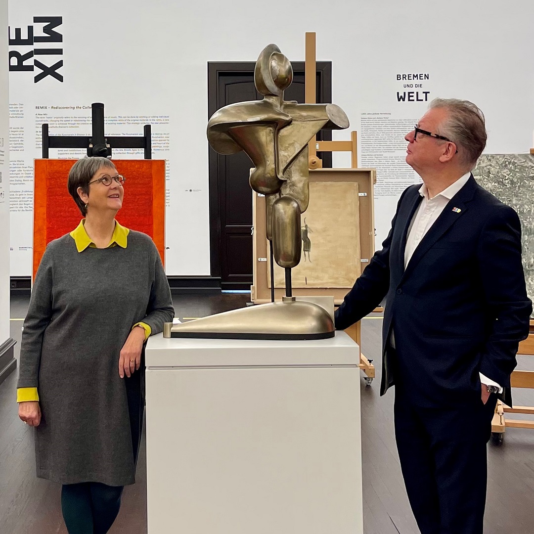 Kunsthallen-Direktor Christoph Grunenberg stellt in der Kunstpause am Do., 27.6. um 13 Uhr ein neues Highlight in der Sammlung der Kunsthalle vor: Eine bedeutende Raumplastik des deutschen Malers und Bildhauers #OskarSchlemmer (1888-1943).
👉 kunsthalle-bremen.de/de/besuch-plan…
#Bremen