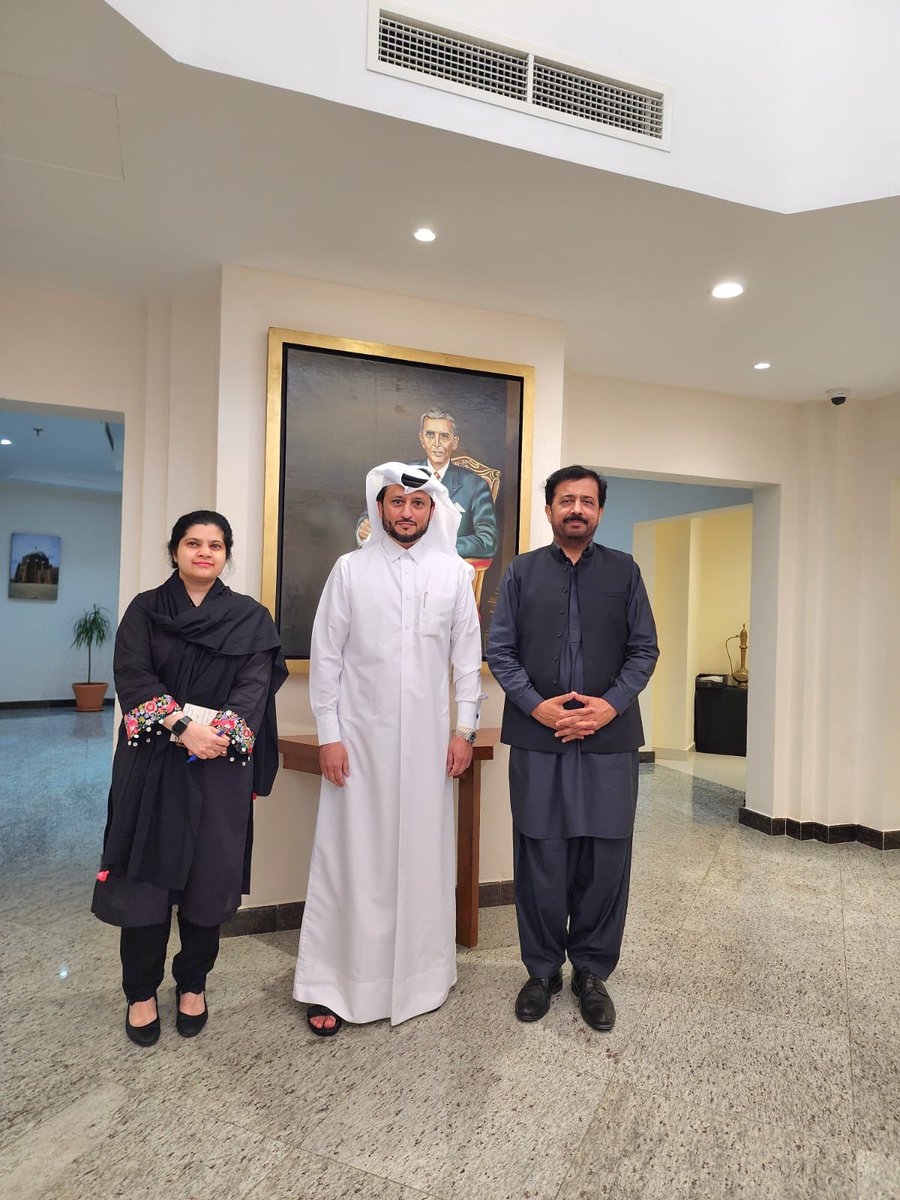 PakinQatar's tweet photo. Ambassador @AejazMuhemmed received Mr. Khalid Saif Al Suwaidi, Acting General Manager @souqwaqif_qa to discuss preparations for the #AlHamba Festival of #PakistaniMangoes 🥭 featuring 40 companies from 🇵🇰 &🇶🇦. The showcase will be held from 27 June - 06 July 2024, at Souq Waqif. https://t.co/R1u110eK4I