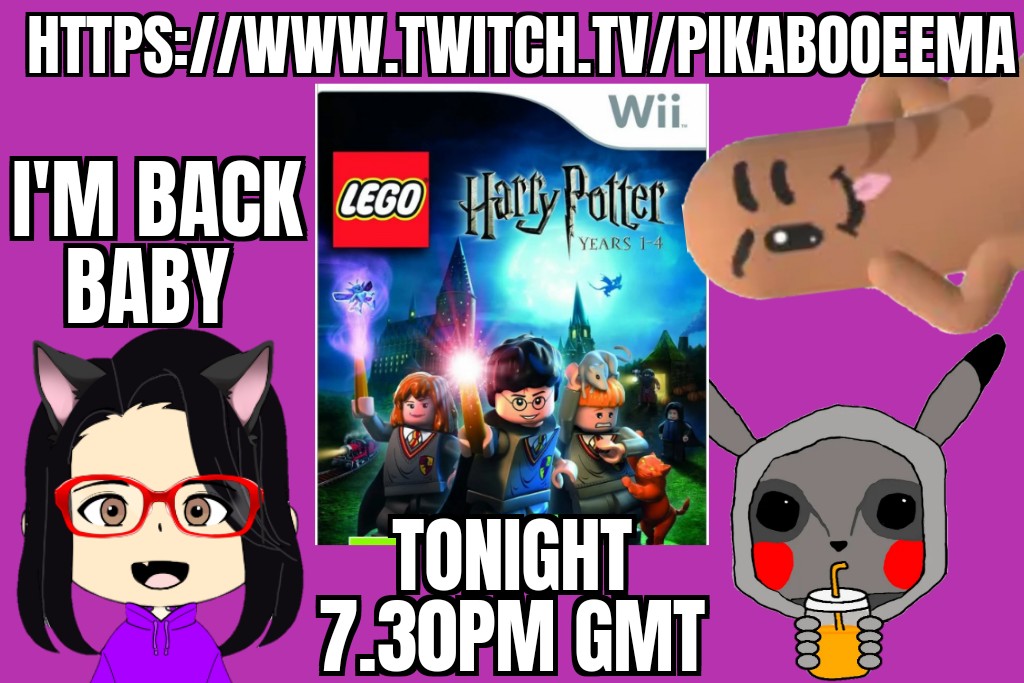 pikabooeema's tweet photo. YAY I'm back peeps join me tonight on twitch 😉👍 https://t.co/uaj20ggVN3