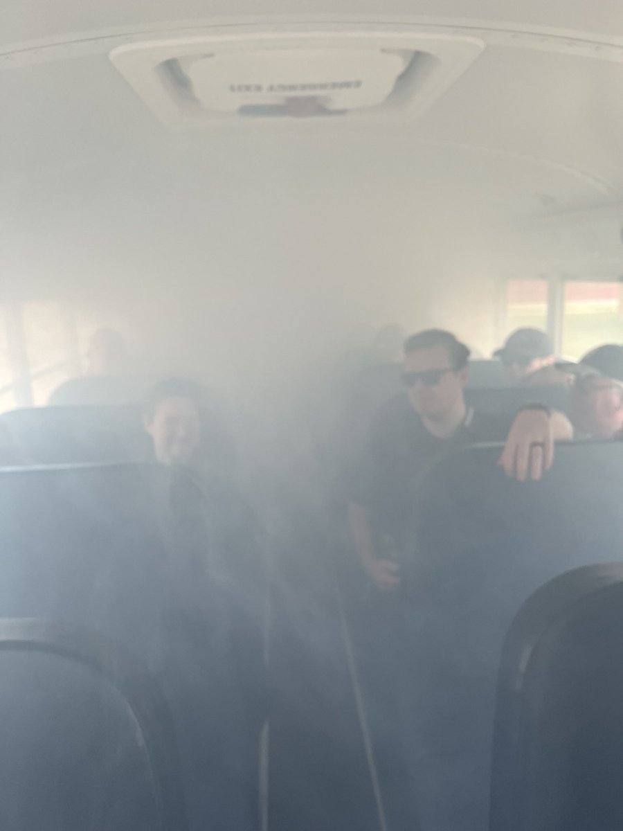 STFD130's tweet image. On Tuesday several department members attended a School Bus Extrication Training put on by Wadsworth Fire and EMS Department. Evolutions included evacuating ‘students’ from a smoke filled bus and cutting on the bus to create additional entry/exit points.  #trainhard #stfd130