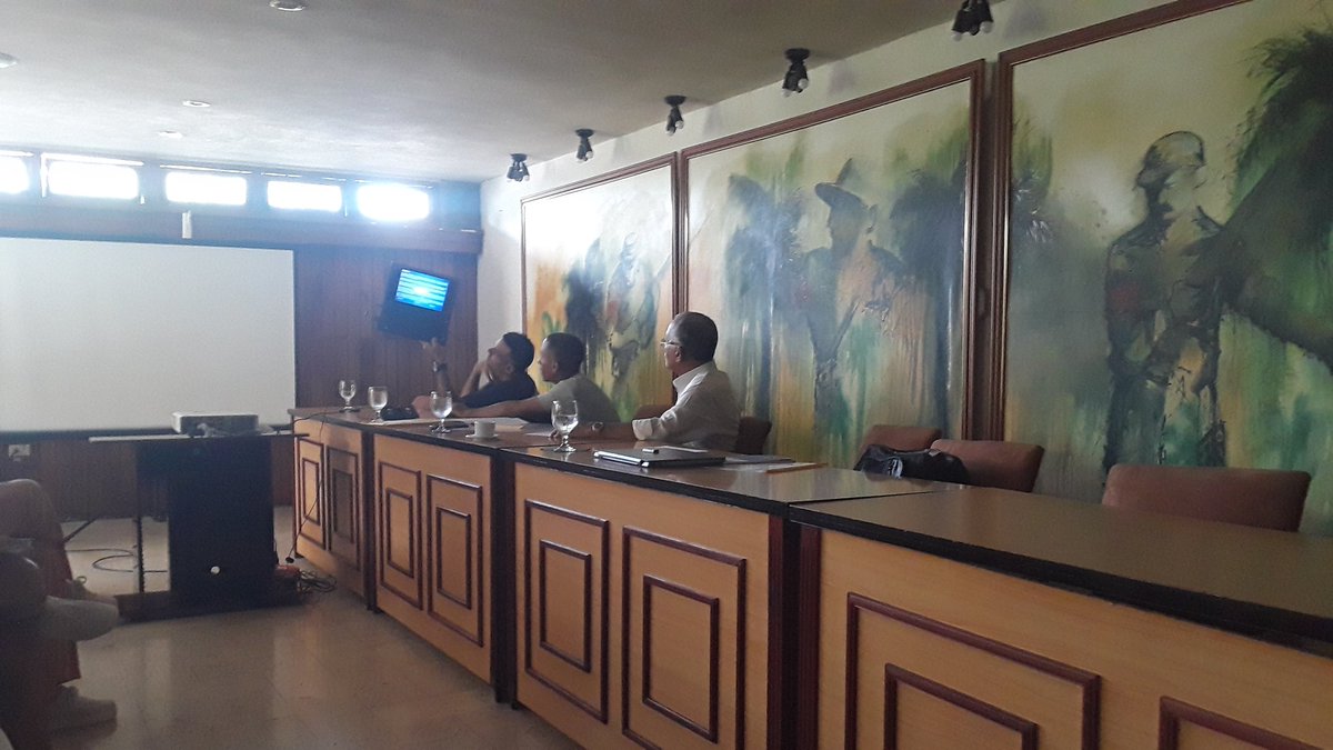 CMP95040507's tweet photo. Se realiza en el Centro Meteorológico provincial Guantánamo el Fórum de base del centro donde se presentará 9 trabajos con el objetivo de innovar y dar soluciones a los problemas que se presentan día  a día. https://t.co/U5o3OgANgx