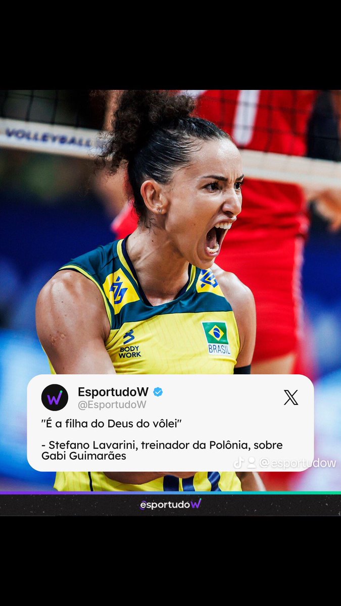 É a filha do Deus do vôlei.