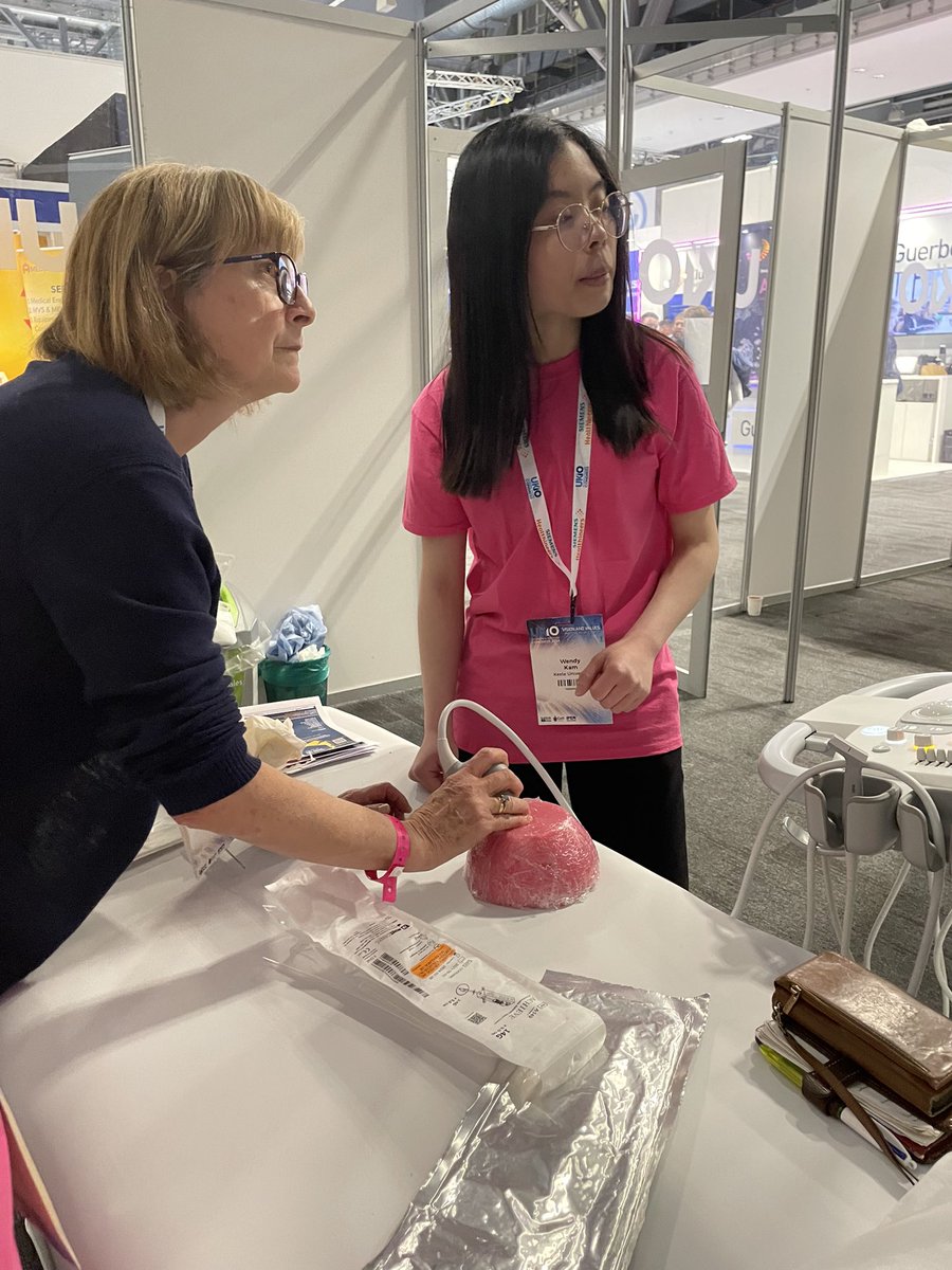 SympMamm's tweet photo. Day 1 at UKIO 2024 in Liverpool. Symp Mamm team happily running hands on US interventional workshop. 😊 https://t.co/ZPJxitMn6B