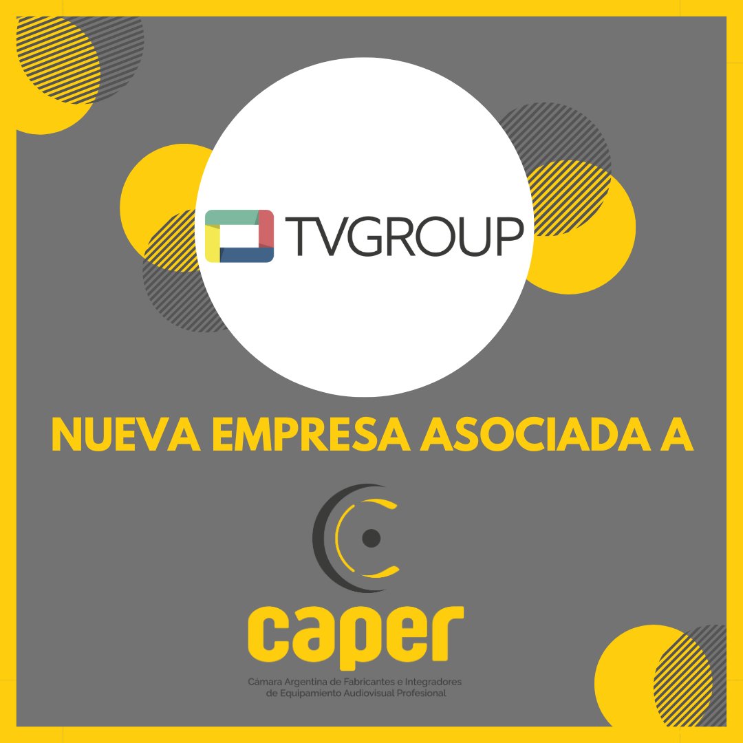 CAPERShow's tweet photo. 📢¡TVGROUP , nueva empresa asociada a CAPER!

Nos da mucha alegría comunicar que la firma TV GROUP, expositora histórica de #Capershow, se incorporó a nuestra Cámara como socia. https://t.co/EmHfIeAh3Z