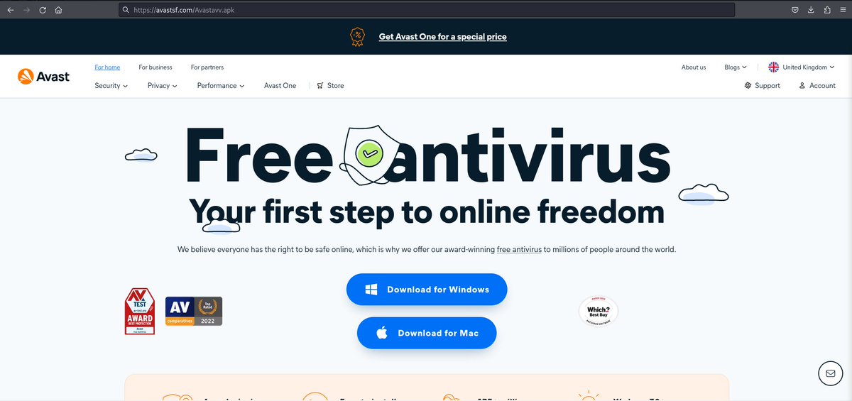 RacWatchin8872's tweet image. #Phishing #Avast #Spynote
📌hxxps://avastsf.]com/📌
Windows - Downloads Anydesk (Revoked Cert) - Anydesk.exe (virustotal.com/gui/file/ec33d…)
Mac - Downloads Anydesk - anydesk.dmg (virustotal.com/gui/file/9960c…)
Android - Downloads Spynote Trojan - Avastavv.apk (virustotal.com/gui/file/94a3b…)