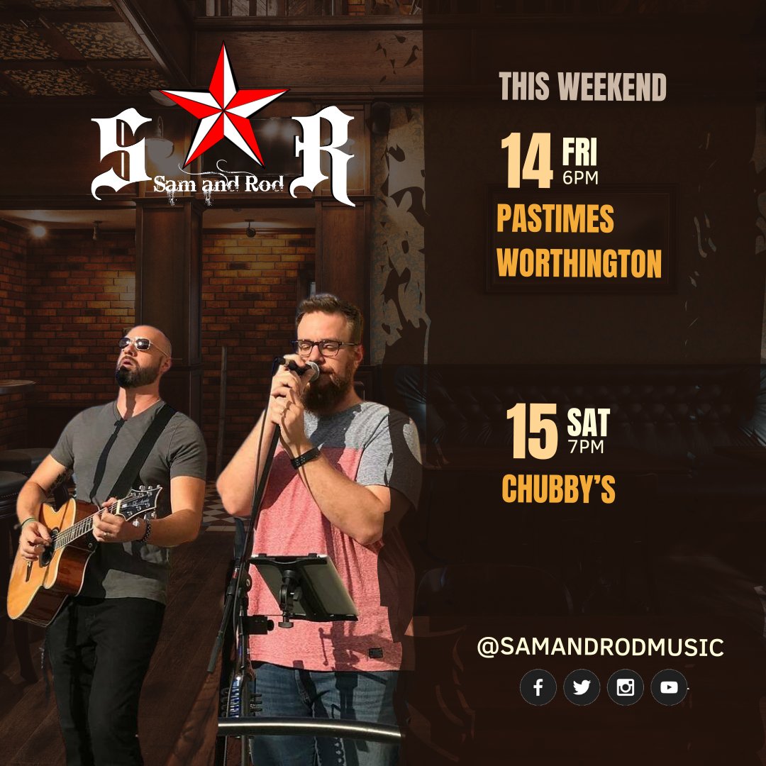 Double duty this weekend! Catch us Friday at <a href="/pastimes_pub/">Pastimes Pub</a> Worthington at 6 and then Saturday at Chubby's on Hard Rd. at 7!