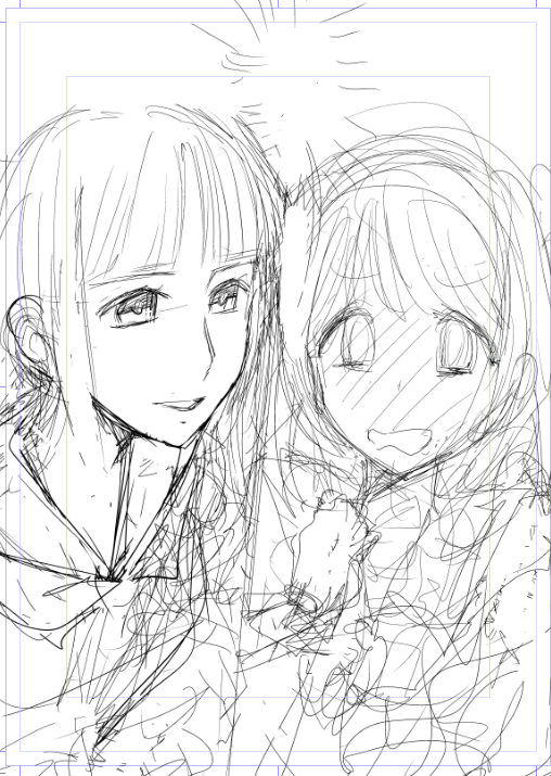 Mega_Ark's tweet photo. 数年ラフ醸したままだった、うたかざ投げときます・・・
ＢＧクラブのたしか手錠シチュかなんかのやつ。

#詩子あーと
#森中びじゅつかん
#BGクラブ https://t.co/jE5p0qbPdM