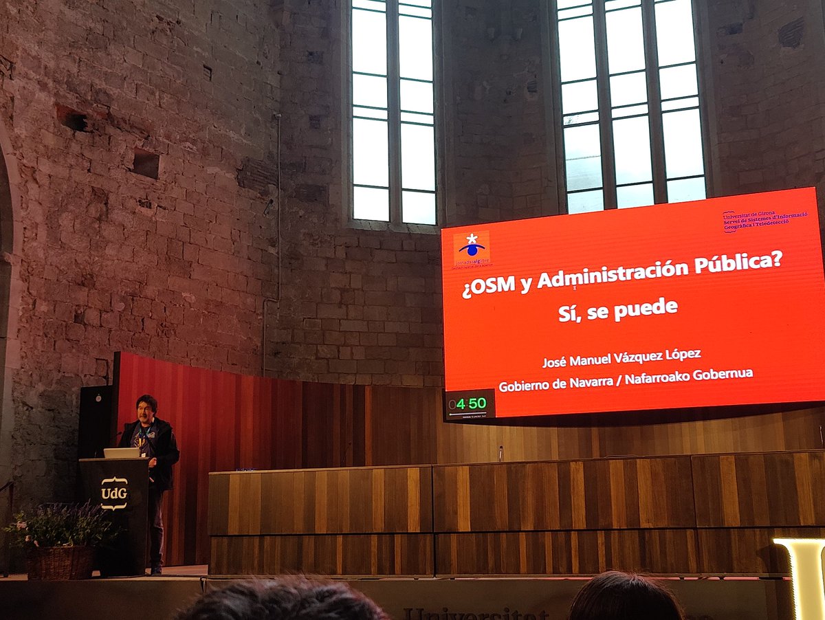 openstreetmapes's tweet photo. El uso de #OpenStreetMap y la administración pública de Navarra #siglibre2024 #geodatascience2024. https://t.co/5oevUmzCUr