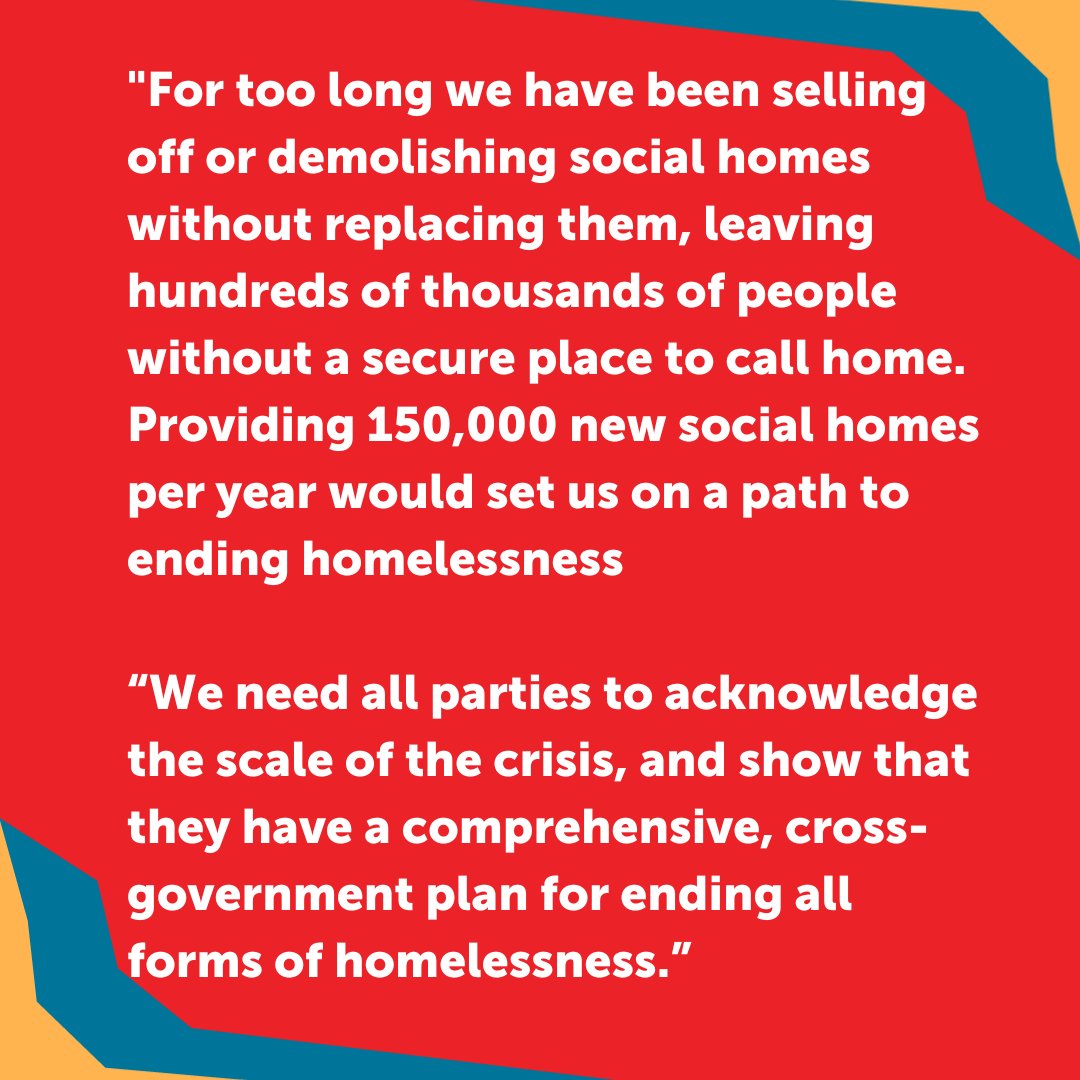 .<a href="/TheGreenParty/">The Green Party</a> manifesto includes providing 150K new social homes annually, including by repurposing old properties. This can set us on a path to #EndHomelessness. But all political parties must have a clear plan to end all forms of homelessness. crisis.org.uk/about-us/media…