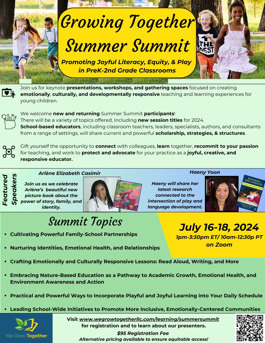 If you are an early childhood educator who values the work of nurturing identity, building community and relationships, and elevating play we hope you will consider joining this year!