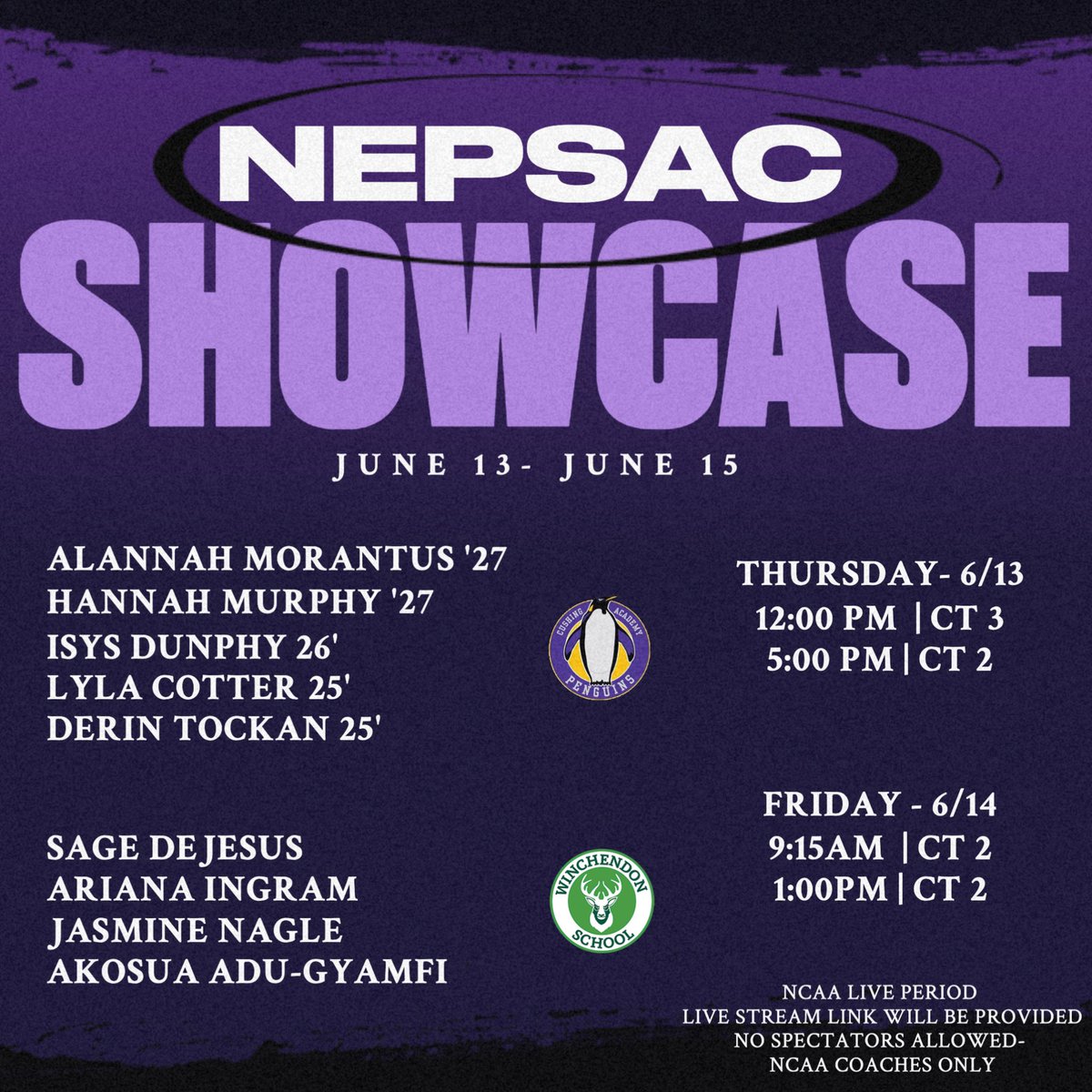 Cushing Academy Girls Basketball (@cushinggbball) on Twitter photo We are super excited to be participating in the <a href="/NEPSGBCA/">NEPSGBCA</a> Showcase! We are paired with a talented squad from <a href="/thewinchschool/">The Winchendon School</a> ! Here is our schedule! All games will be played at Loomis Chaffe <a href="/loomischaffee/">Loomis Chaffee</a> We are super excited to be participating in the <a href="/NEPSGBCA/">NEPSGBCA</a> Showcase! We are paired with a talented squad from <a href="/thewinchschool/">The Winchendon School</a> ! Here is our schedule! All games will be played at Loomis Chaffe <a href="/loomischaffee/">Loomis Chaffee</a>