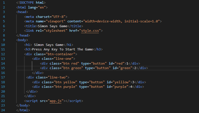 _error_404_alt's tweet image. I'm thrilled to share my learning : a Simon Says game!. Using HTML, CSS, and JavaScript, The coding, debugging, and learning. It was a journey filled with challenges, but the satisfaction of completion is unmatched. #CodingAdventure #SimonSaysGame #HTMLCSSJS