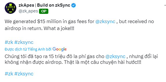 tranthanhbk's tweet photo. Tuyển tập chuyện lạ đó đây cùng $ZK #ZKSync, post hơi dài nên đọc từ từ: 

1. AAVE nhận được 8 triệu $ZK mã thông báo khi họ thậm chí còn chưa triển khai trên zksync.

2. Velocore dù đã hẹo vẫn đớp 1.6M $ZK

3. Element là sàn NFT gần như duy nhất có Vol trên zkSync không có xu nào. 

4. zkAPEs đơm giúp zkSync 15M gas cũng không có xu nào .

(Thread) 👇