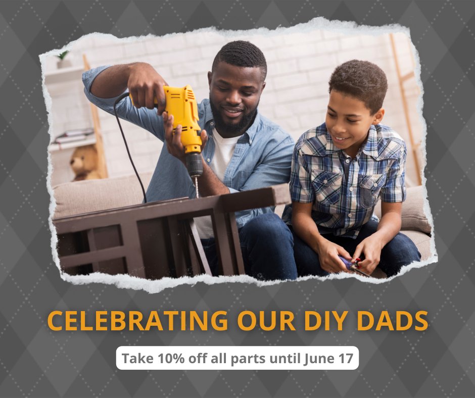 FixDotCom's tweet image. Give dad a helping hand with the projects by taking 10% off your order! Use code DIYDAD10 at checkout. Terms and conditions apply.