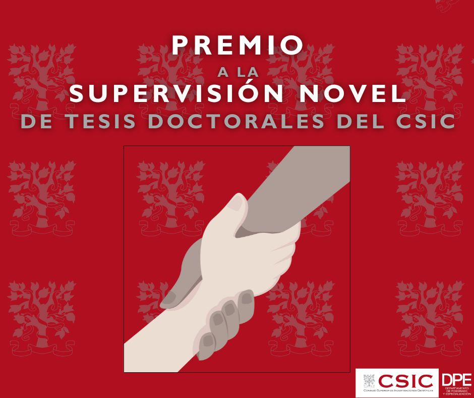 DPE_CSIC's tweet photo. ⭕️ Ya se han hecho públicas las resoluciones de concesión de los premios:
🎓 Tesis doctorales relevantes del CSIC
👁‍🗨 Supervisión novel de tesis doctorales
🏅 Medalla Margarita Salas a la mejor trayectoria en supervisión

¡¡Enhorabuena‼️

🔗Más información: https://t.co/npirMvf9xJ https://t.co/WueKLbRmVc