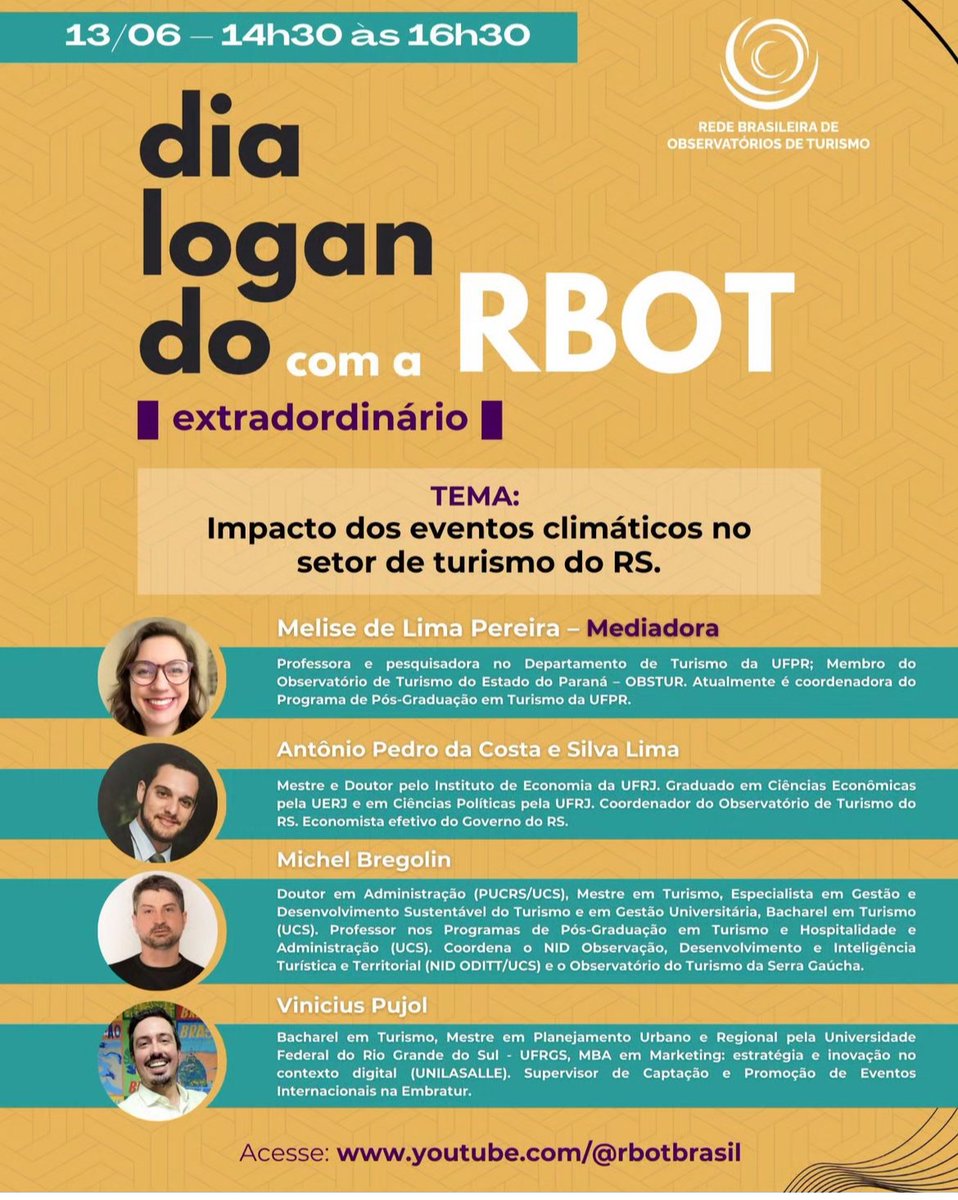 Apcslima's tweet photo. Amanhã apresentaremos os resultados de uma pesquisa desenvolvida pelo Observatório de Turismo do RS e UCS sobre os impactos das enchentes no setor de turismo do RS https://t.co/pCeTyzqkxh
