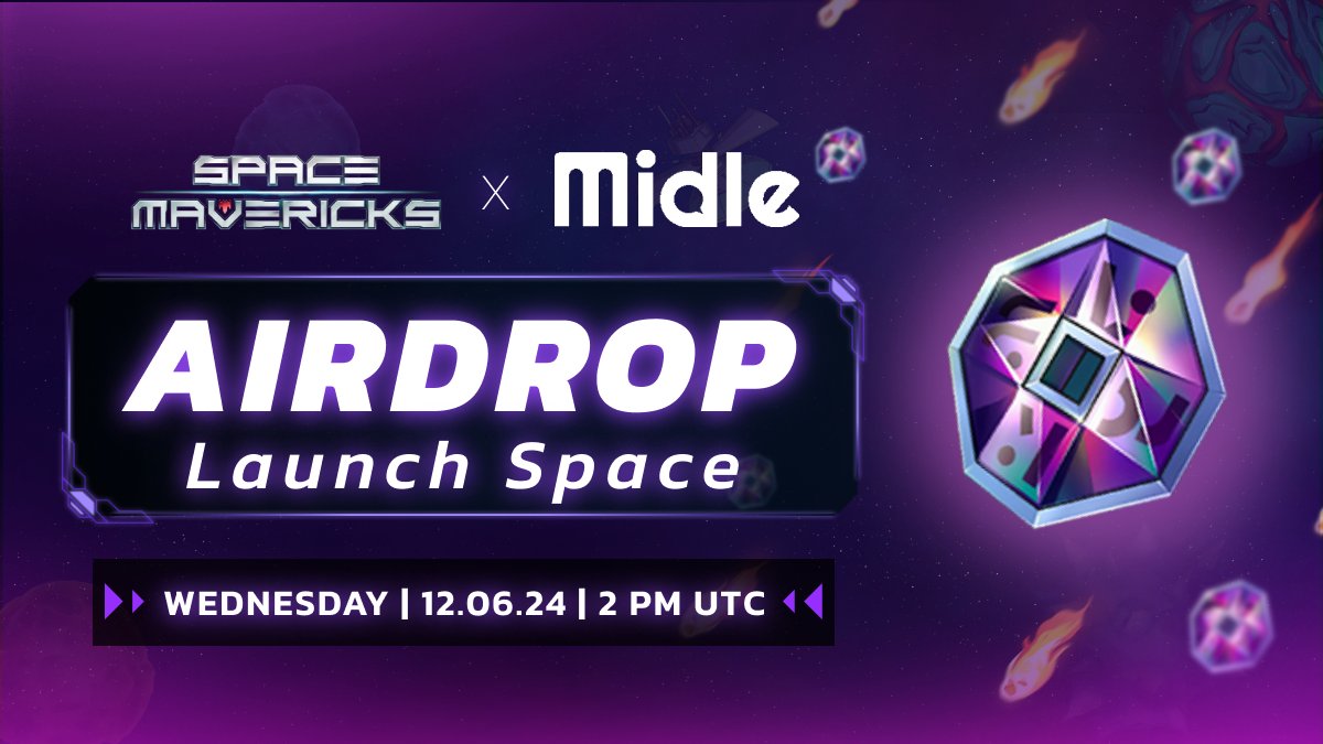 Space Mavericks x Midle! 🎙️ 

Can't get enough?  

Here's another chance to catch us live with <a href="/midle_official/">Midle</a> and learn more about our airdrop campaign.  

📅 Time: 2pm UTC  

Join us here:
x.com/i/spaces/1vOGw…
