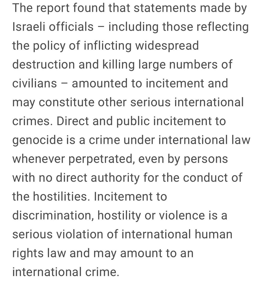 BREAKING: A new UN investigation into war crimes committed since October 7th says Israel committed the crimes against humanity of extermination, gender persecution targeting Palestinian men &amp; boys, murder, forceable transfer, &amp; torture &amp; inhuman cruel treatment. 

Here’s the