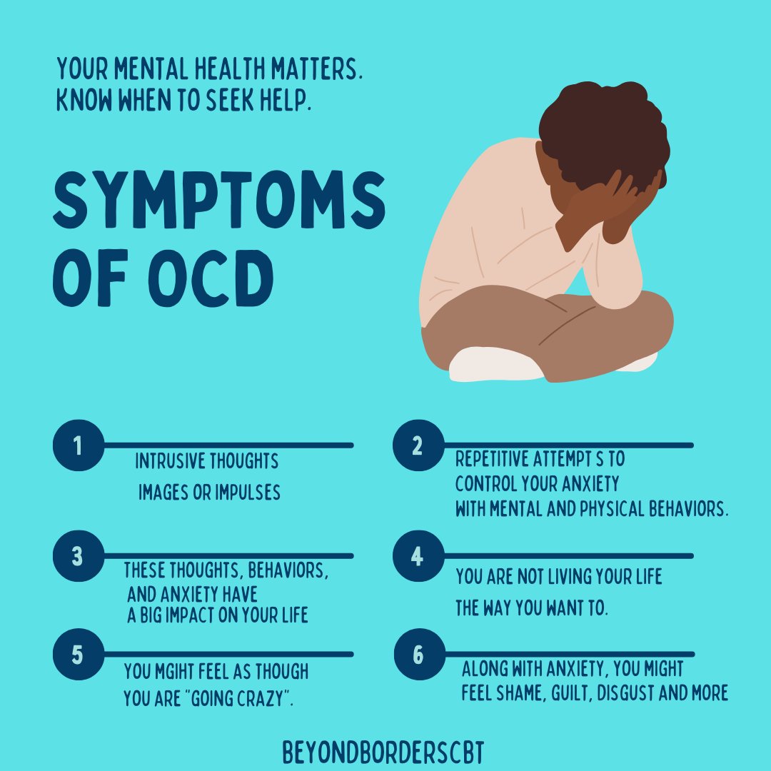 ByondBordersCBT's tweet photo. Anxiety is not OCD and OCD is just anxiety. It's important to know the difference so you or your loved one can secure appropriate care! #OCD https://t.co/dc7CeHXJfN