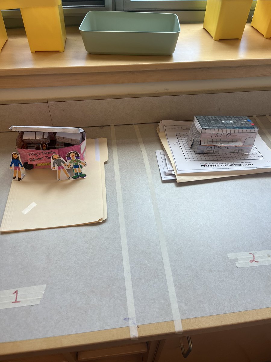 CoachB_20's tweet photo. Ss are “parking” their Taco Trucks. They calculated area and perimeter of different parts of the truck. Also included 3D appliances and furniture @gates_middle https://t.co/lPBy3QeWgu