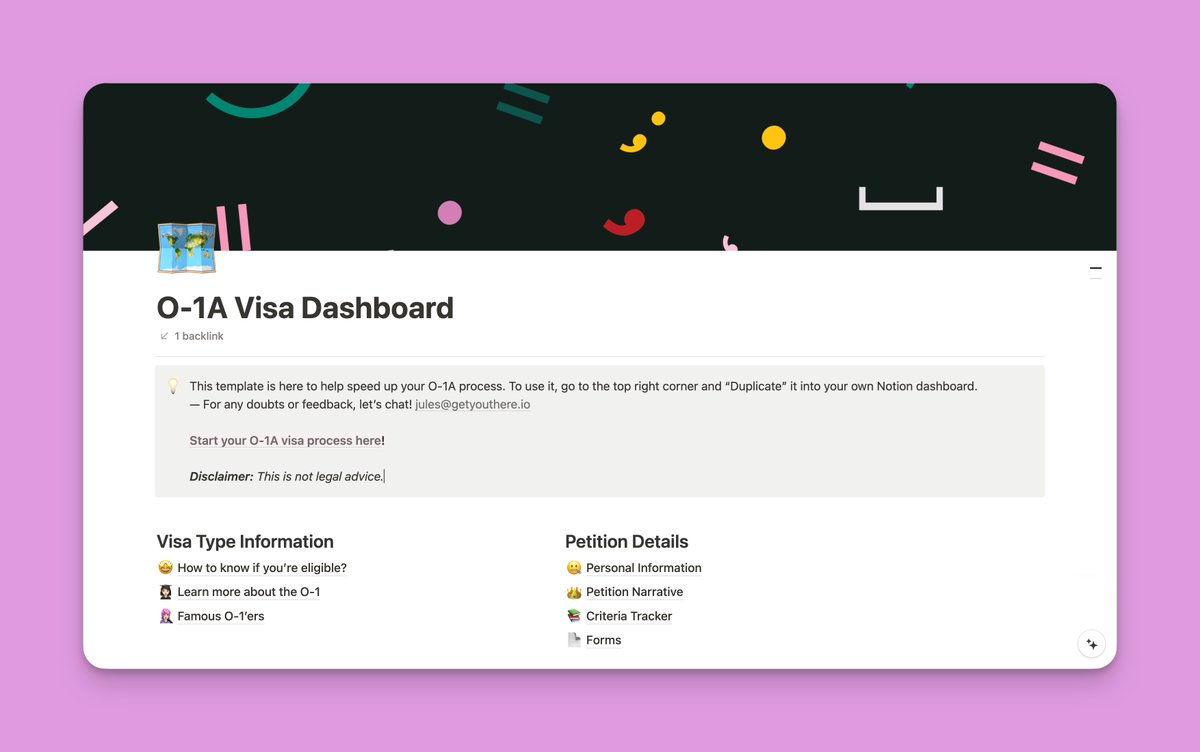 _juliettech's tweet photo. Want to increase the chance of getting your US work visa approved?

Here's a FREE dashboard for O-1A applicants (perfect visa for high-skilled workers) to track all evidence, forms, and criteria!

If you don't know how to start (or are in the process atm) - this is for you 👇 https://t.co/UqkSz5SjD4