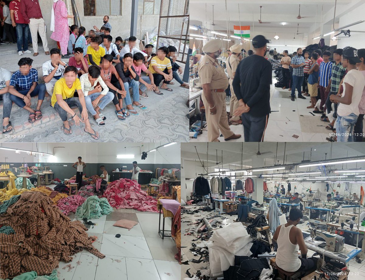 k_satyarthi's tweet photo. Today, on #WorldDayAgainstChildLabour, my colleagues at @BBAIndia in collaboration with the @NCPCR_, rescued 74 children from four hosiery factories in Ludhiana. Child labour remains a harsh reality for many of our children and we must act with a sense of urgency to eradicate this crime.