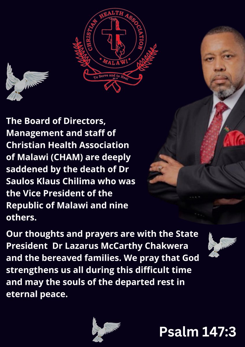CHAMalawi's tweet photo. Our Deepest Condolences https://t.co/vB4k0SVkSh