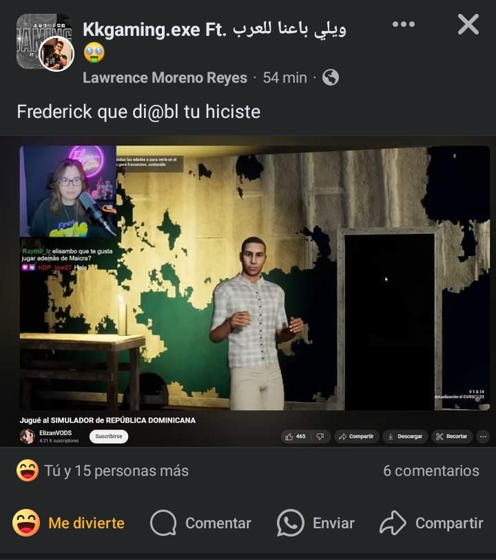 CrisGamer22YT's tweet photo. Decido entrar a facebook y lo primero que me sale @Elizan2727 en una publicación de kkgaming https://t.co/qqpxp6lKhU