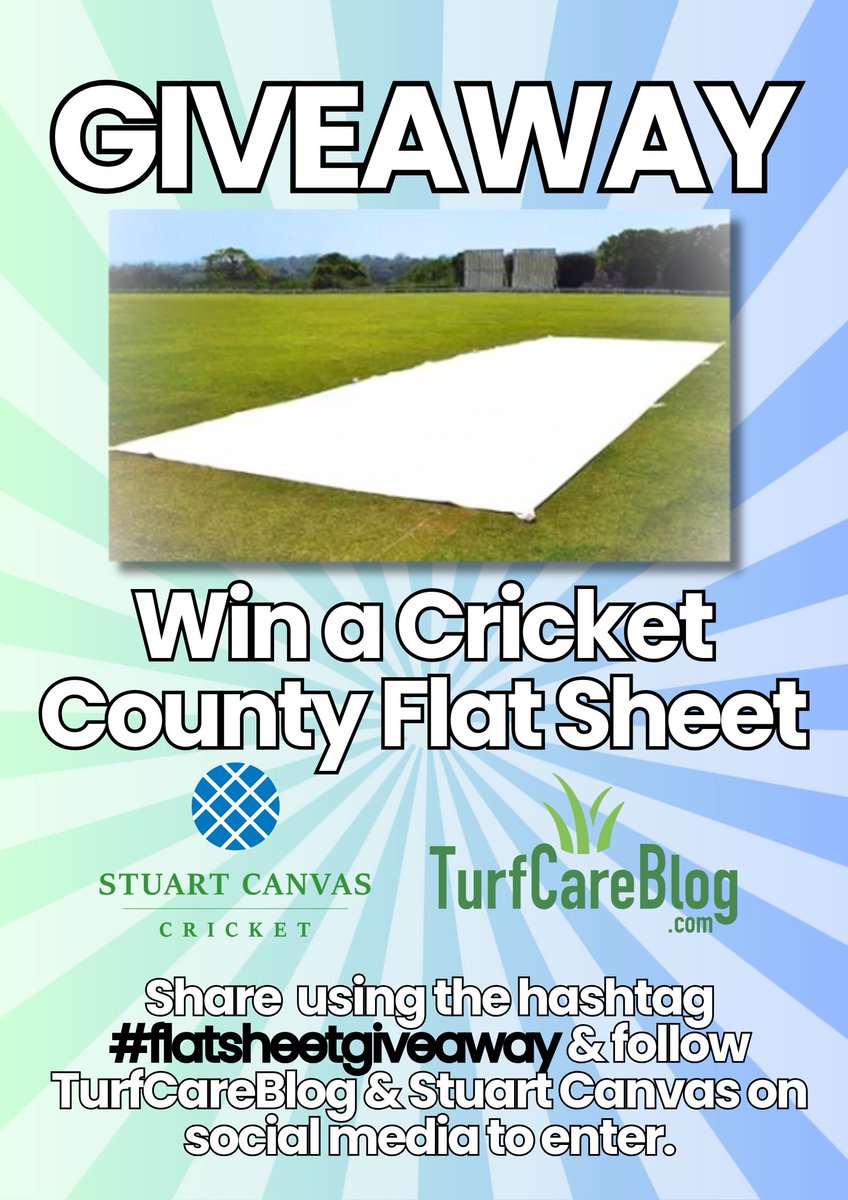 StuartCanvas's tweet image. Competition Time! We have partnered with TurfCareBlog.com to give away a Cricket County Flat Sheet to a lucky winner. Simply use the hashtag #flatsheetgiveaway and follow @turfcareblog and Stuart Canvas on any social media