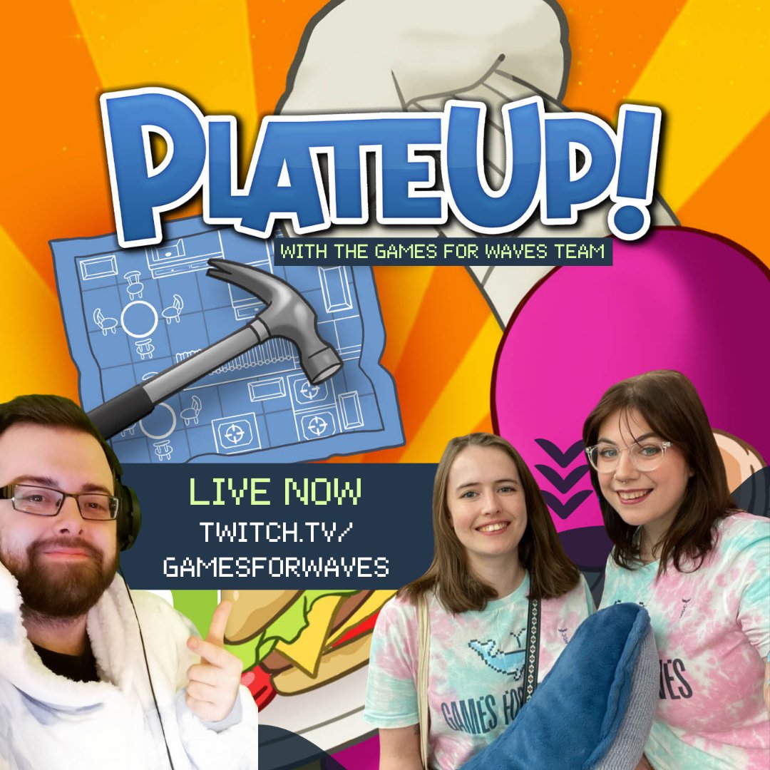 GamesForWaves's tweet photo. The #GamesForWaves team take on @plateupgame #ForTheOcean! 

We're live now on our Twitch channel, fundraising for @whalesorg and showing off one of the 120 games on sale RIGHT NOW for #WorldOceanDay

Tune in for some flippin' awesome chaos 👉 https://t.co/z3wcZEjA8E https://t.co/uDgHuU1EJb