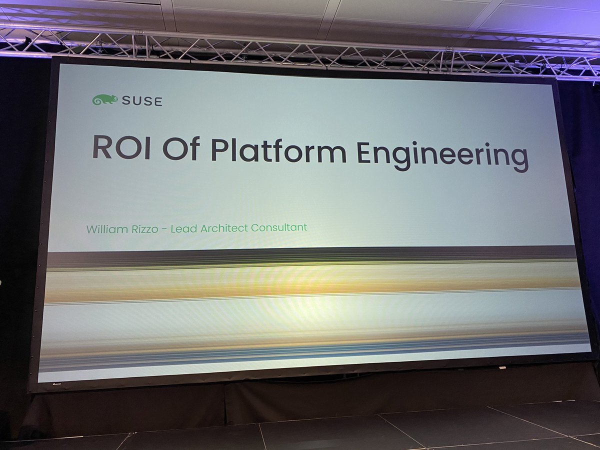 loujaybee's tweet photo. Next up is @WilliamRizzo19 talking about ROI of platform engineering 🚀
#platformcon24 https://t.co/r91fjGTwct