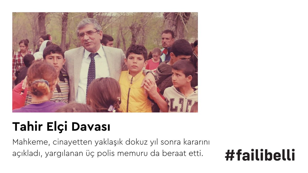 FailiBelli_org's tweet photo. Dönemin Diyarbakır Barosu Başkanı #TahirElçi’nin, 28 Kasım 2015’te Diyarbakır, Sur’da bulunan Dört Ayaklı Minare önünde basın açıklaması okuduğu sırada çıkan çatışmada yaşamını kaybetmesine ilişkin davada sanık polis memurları beraat etti. #FailiBelli 👉https://t.co/dwIaSVLqDa https://t.co/kgn2WyMgjJ