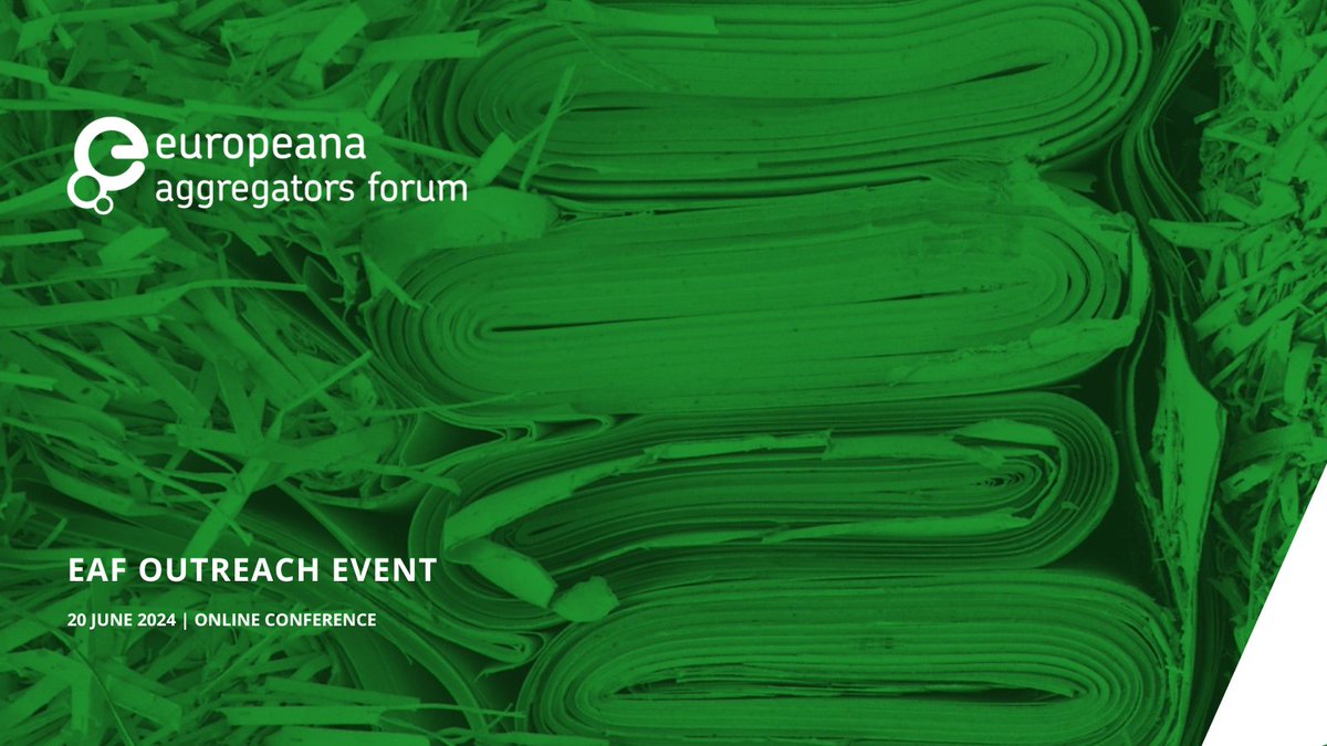 🗓️On 20 June, join the Europeana #Aggregators’ Forum outreach event and discover how aggregators support different reuse scenarios during data preparation and processing so that users and reusers can engage with #CulturalHeritage content bit.ly/3Vf1Xvs