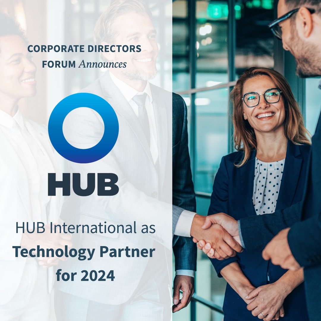 corpdirforum's tweet image. We are thrilled that HUB International will serve as Corporate Director Forum’s technology partner for 2024. HUB’s support will advance CDF’s technology and infrastructure as we grow our work cultivating modern leaders. 

#directorsforum #stategicpartner #hubinternational