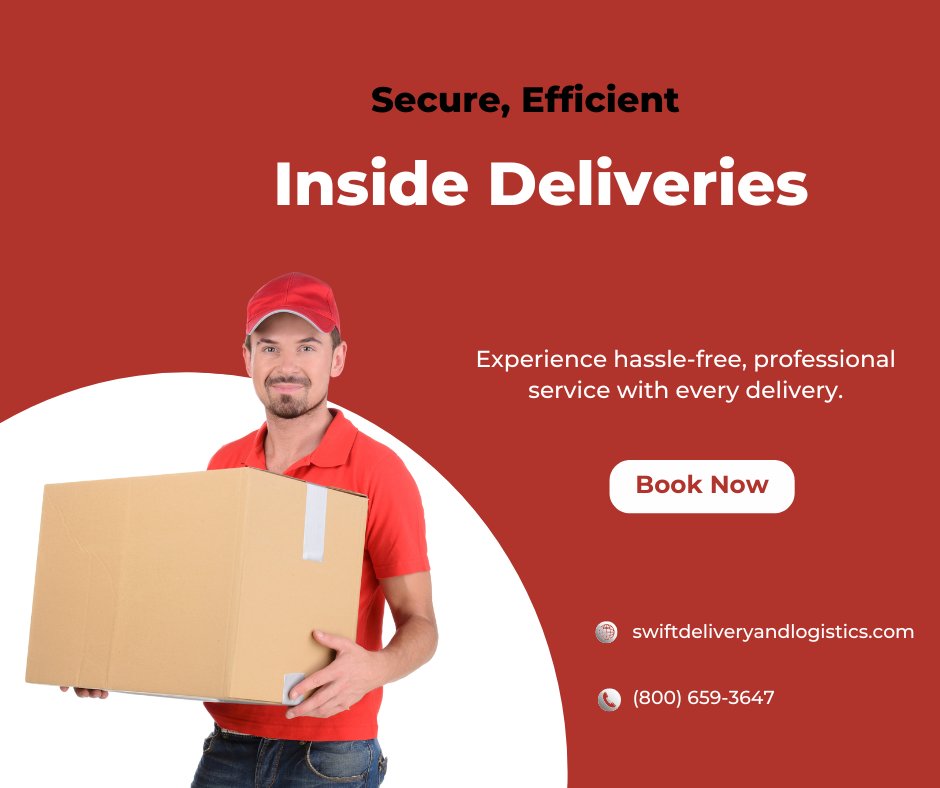 SwiftDL's tweet image. Elevate your business with our inside commercial delivery service. Benefit from expert handling, minimal disruption, and efficient operations. 
#DeliveryTransformation #ExpertHandling #MinimalDisruption #EfficientOperations #BusinessExcellence