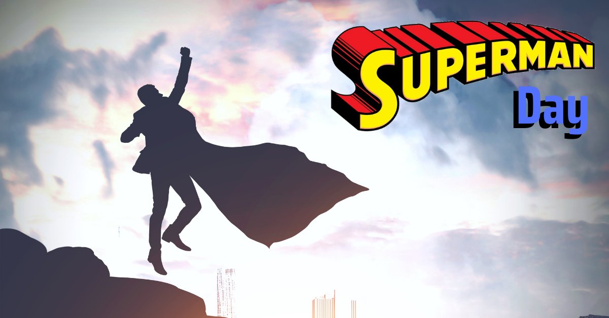MidniteDesign's tweet photo. Is it a bird? Is it a plane? No, it's #SupermanDay! Superman first came out in 1938 and became a symbol of the American spirit. Today, Superman still holds up as a character everyone around the world can look up to as an icon of positivity. 
https://t.co/nYsXVnAKRh https://t.co/mA8oKjOfbD