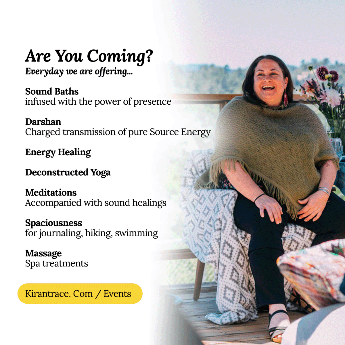 KiranTrace's tweet photo. Come and join a community of like-minded people who are interested in self-healing and personal growth. It's also a really really fun time! July 7-13: https://t.co/HTvJgTbdyN

#love #mindfulness #yoga #spirituality #healing #motivation #selflove #peace #Adyashanti #Mooji https://t.co/F8OBGH6Bte
