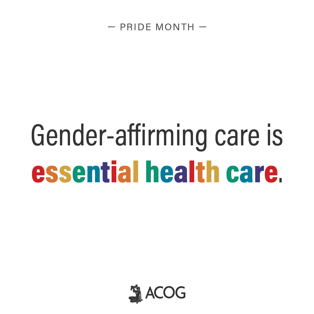 Gender-affirming care helps trans people feel more like their authentic selves and comes in a number of options, giving trans people more control over how they physically transition. Learn more about gender-affirming care from an ob-gyn expert: bit.ly/3Xk8pCz #PrideMonth