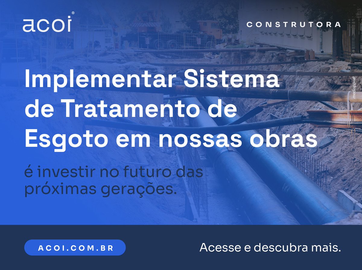acoiconstrutora's tweet image. Estamos orgulhosos de fazer nossa parte para proteger o meio ambiente e construir um futuro mais sustentável para todos. Junte-se a nós nessa jornada rumo a um mundo mais limpo e saudável!

#Sustentabilidade #TratamentoDeEsgoto #MeioAmbiente #ACOI