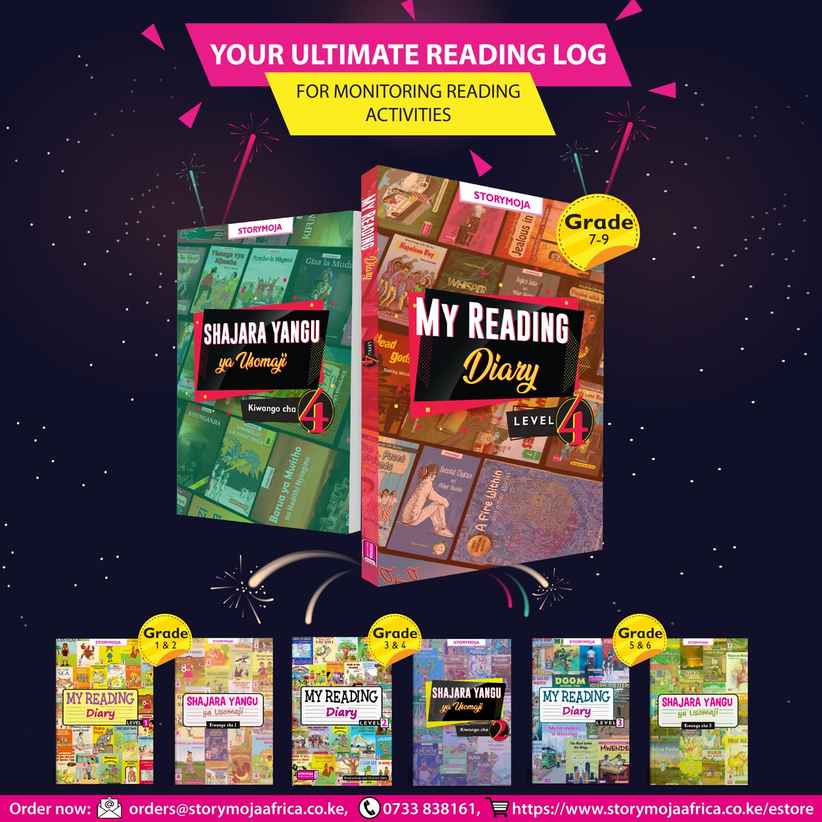 Storymoja's tweet photo. Boost confidence, build critical thinking and ignite a love for reading!
Our reading diaries are more than just trackers - they're comprehension companions!
Cultivate independent readers who tackle challenges with joy.
To get a copy; https://t.co/PC1ZUcGjnR
#books #readingtracker https://t.co/nVSslBRsnK