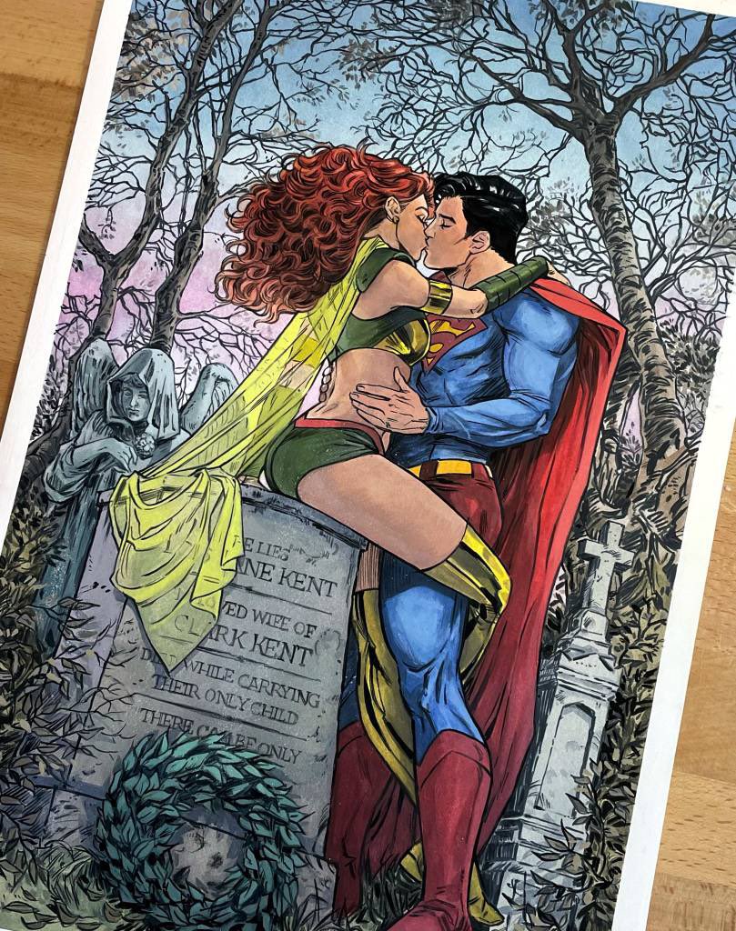 twicelab's tweet image. Remember when Marvel and DC had a crossover and they made Jean Grey and Superman a couple? #Xspoilers
