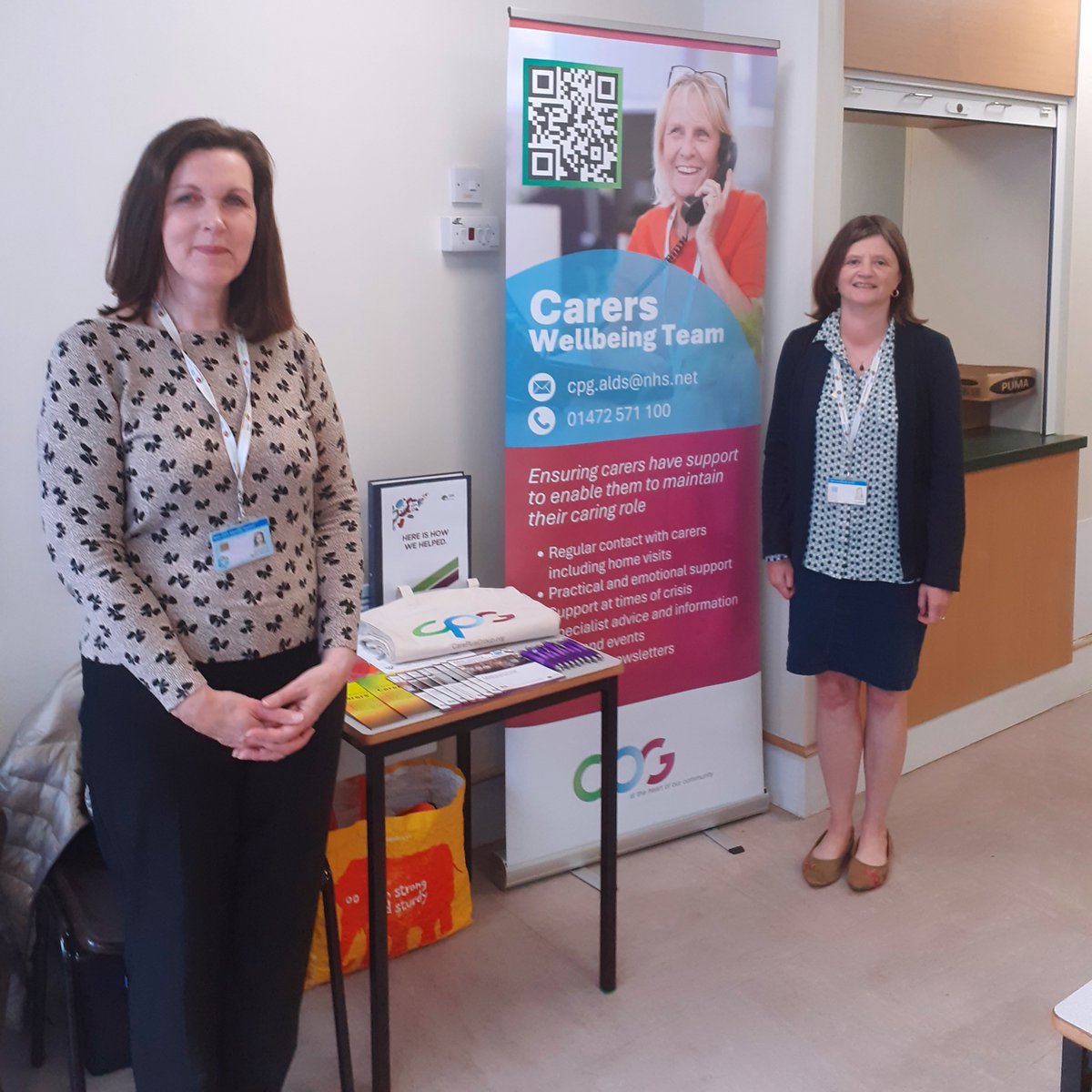 Tina and Nicola from The Carers Wellbeing Team attended <a href="/ageuknelincs/">Age UK NE Lincs</a> today to talk about carer wellbeing services.
They offered information to people coming to The Lunch Club there.
Thanks for having us!