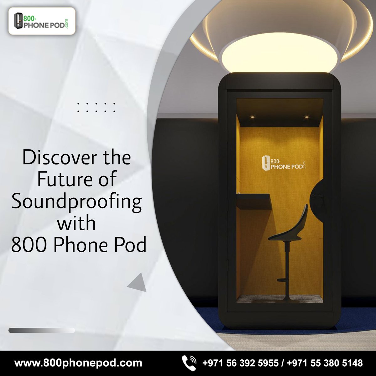800Phonepod's tweet photo. Are noisy distractions taking over your #workspace?
Discover the future of #soundproofing with #800PhonePod! Our #Silentpods are designed to provide you with a quiet, focused environment for #individualwork, collaborative #meetings, & #relaxation.
📞+971 56 392 5955
#dubai #UAE https://t.co/RxGbAHv7E5
